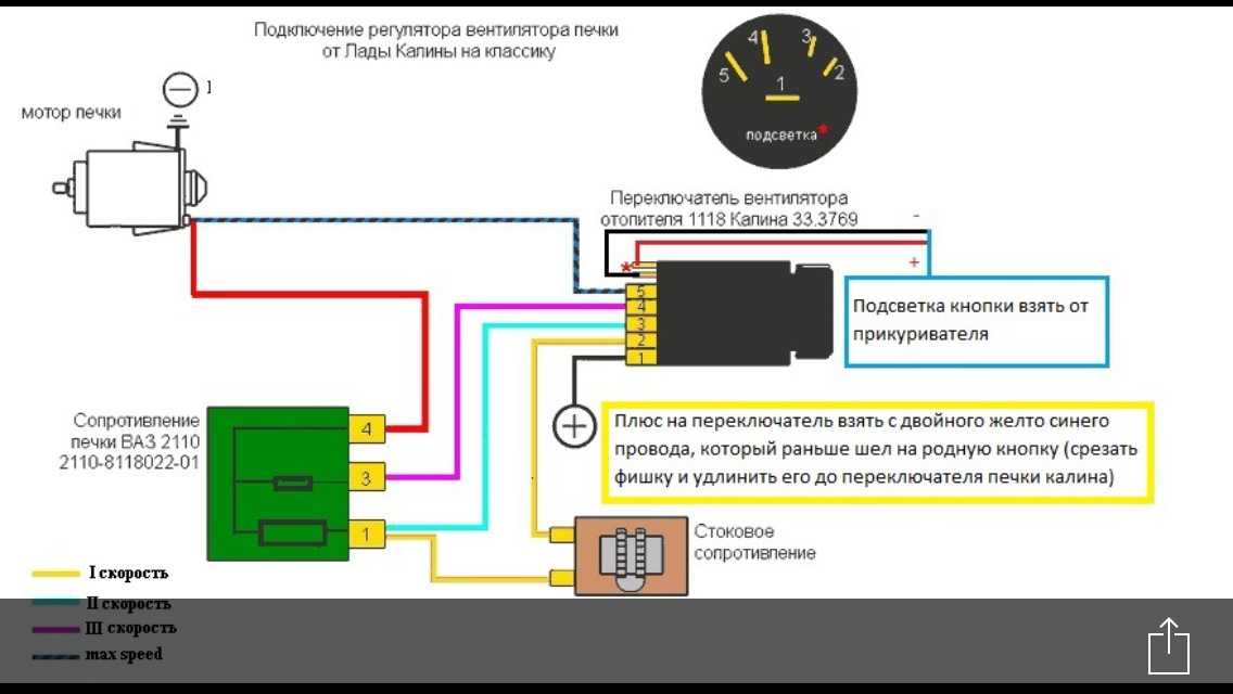 Схема печки 2110 старого образца