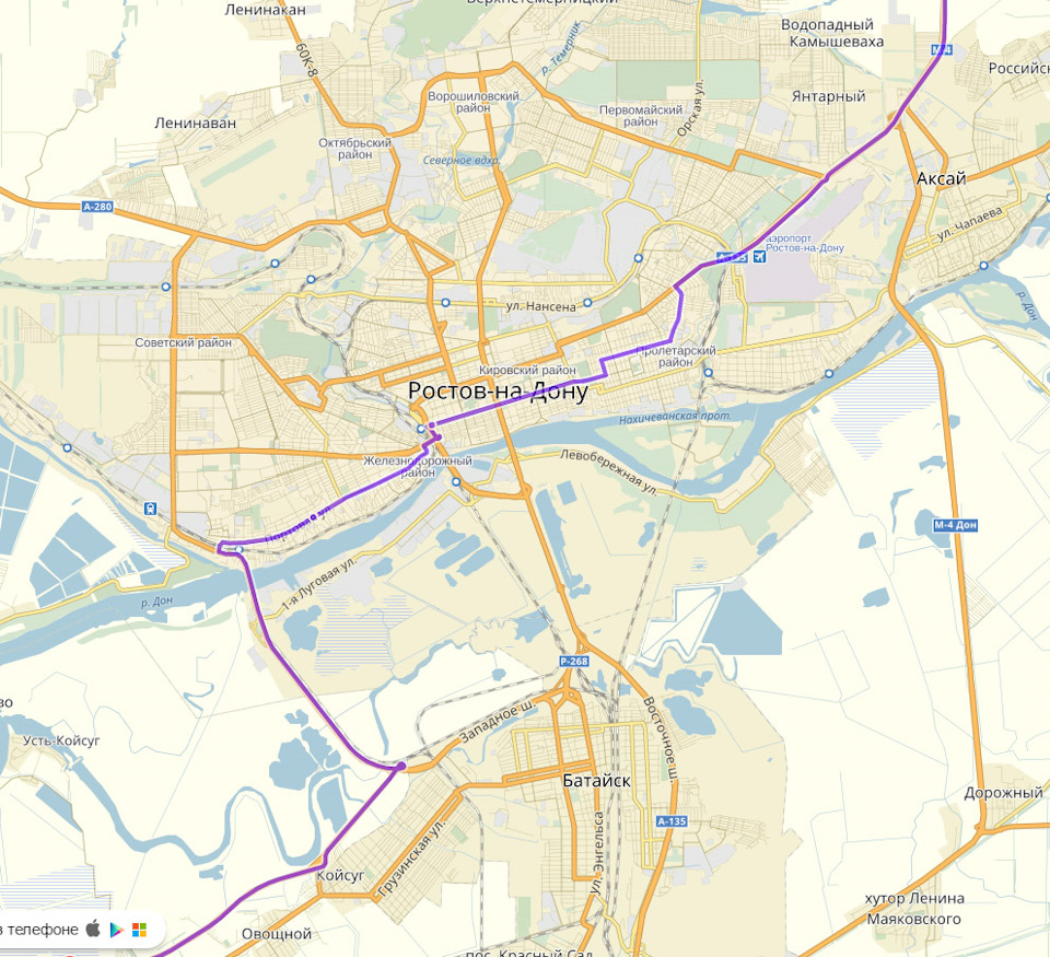 Ростов на дону усть донецк карта