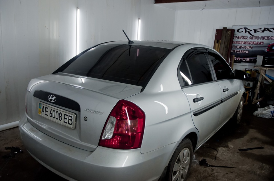 Ничего особенного, просто тонировка Hyundai Accent — DRIVE2