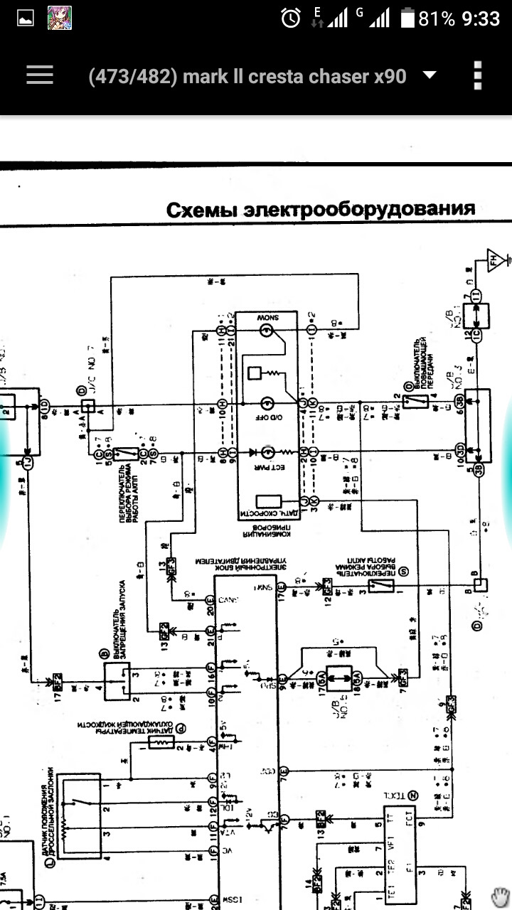 Схема проводки тойота креста 100