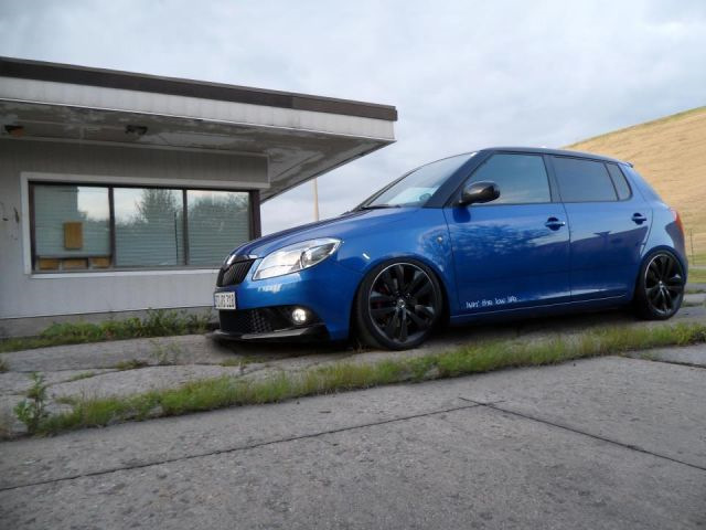 Занижение skoda fabia 2