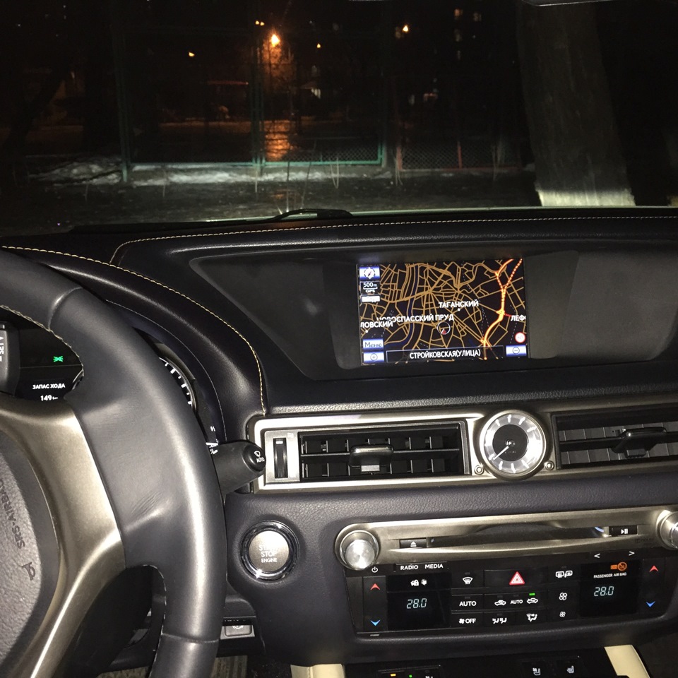 Навигация на штатный монитор. — Lexus GS (L10), 2,5 л, 2012 года ...