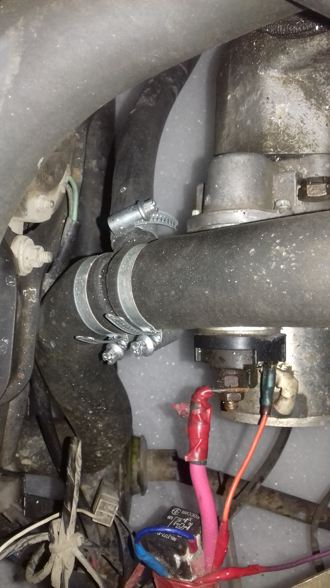 Установка подогревателя ОЖ(220В) Лунфей на Приус 20. - Toyota Prius (20), 1,5 л,