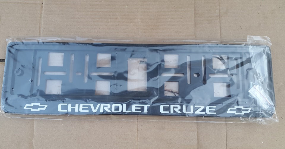 Рамка гос номера с подсветкой надписи — Chevrolet Cruze Hatchback, 1,6 ...