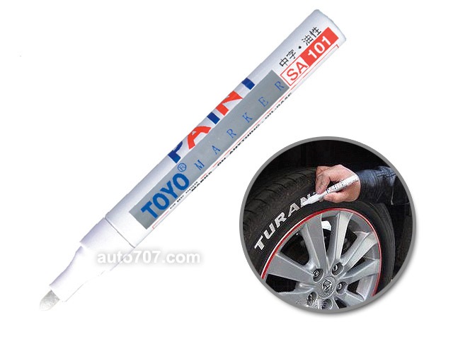 Белый маркер для шин Toyo Paint — Chevrolet Aveo Sedan (1G), 1,5 л ...