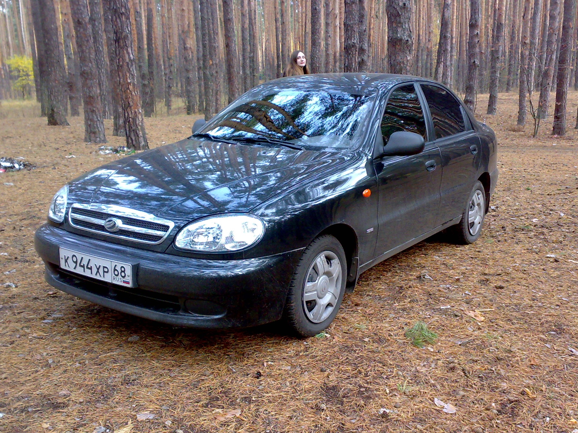 Черный Chevrolet lanos 2007