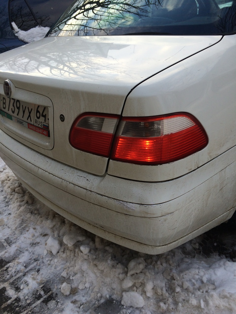Задний бампер) Наконец- то дошли руки) — FIAT Albea, 1,4 л, 2011 года ...
