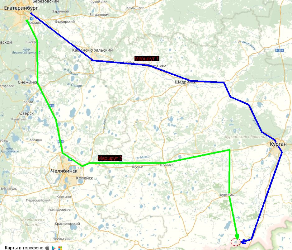 Сколько км до кургана. Курган Сосновая роща маршрут. Сосновая роща Курганская область на карте.