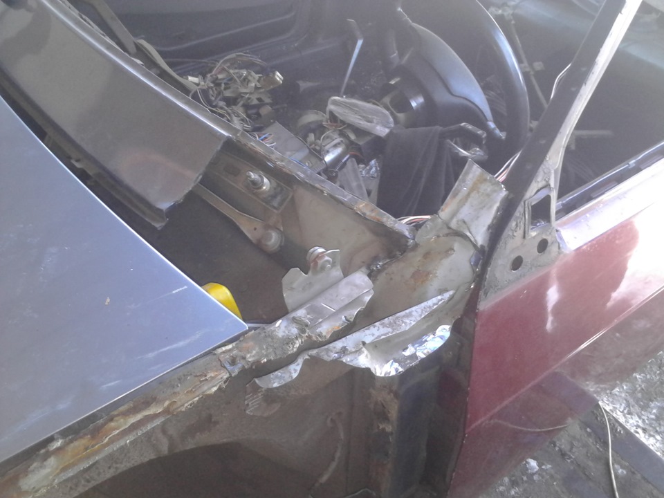 Рихтовка вытяжка и подгон деталей — Lada 21099, 2000 года | кузовной ...