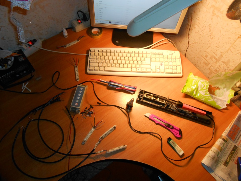 Подсветка ног — Mitsubishi Lancer IX, 1,6 л, 2005 года | тюнинг | DRIVE2