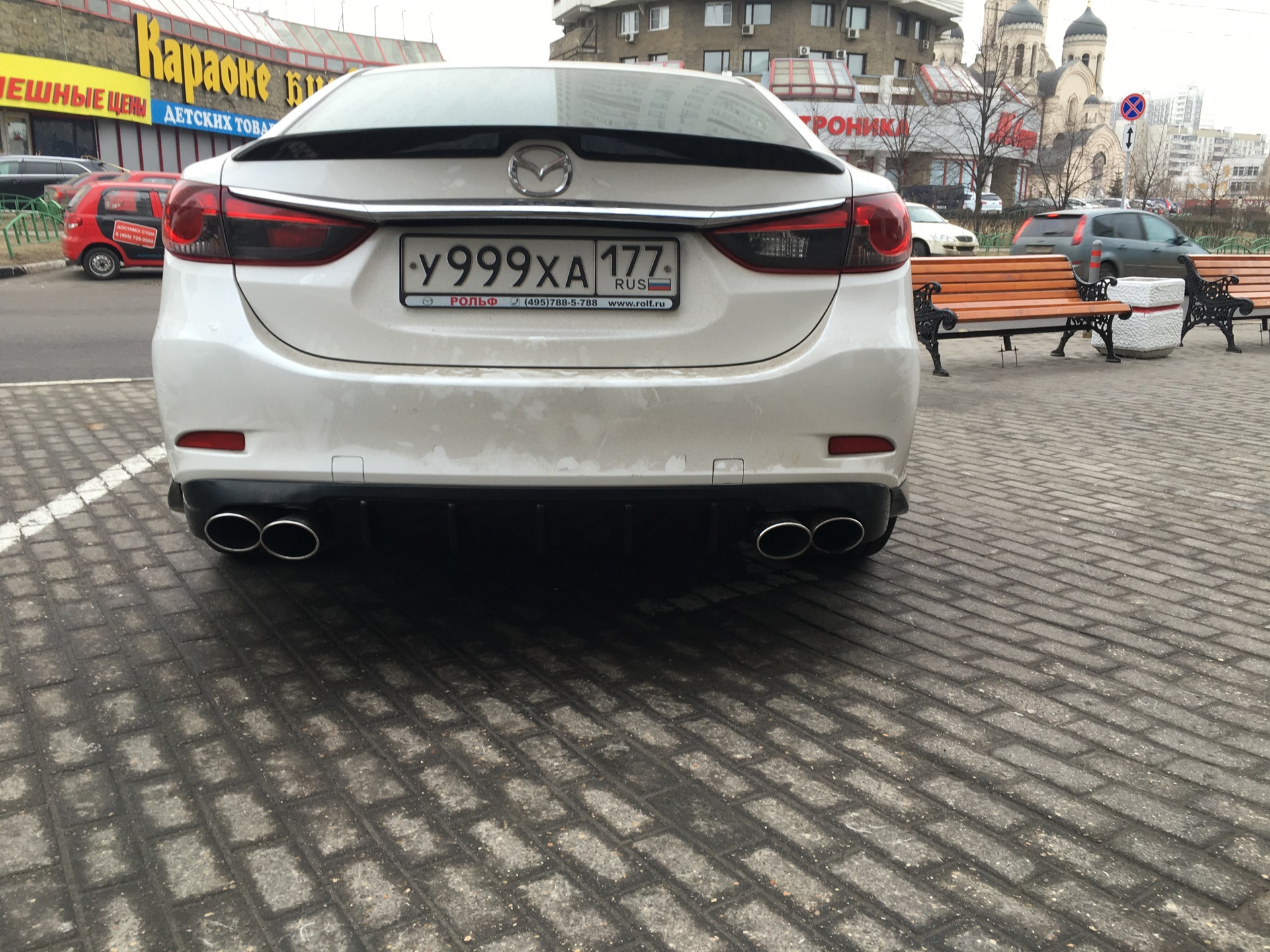 диффузор mv-tuning и двойные глушаки — Mazda 6 (3G) GJ, 2,5 л, 2013 ...