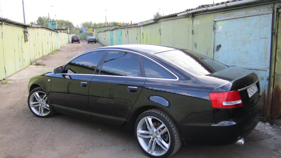 Ауди а6 тонированная. Audi a6 c6 2005. Audi a6 c6 тонированная.