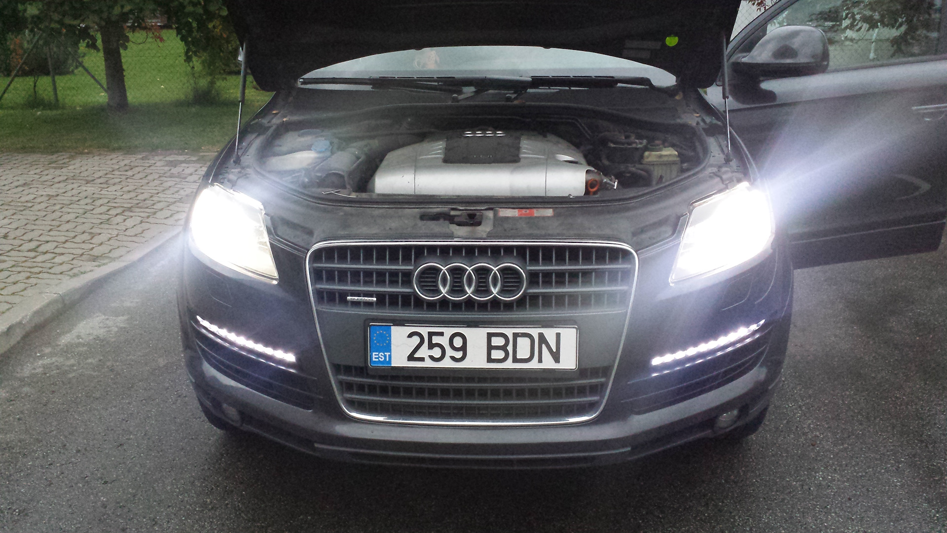 LED лампочки H7 в ближний свет — Audi Q7 (1G), 3 л, 2007 года ...