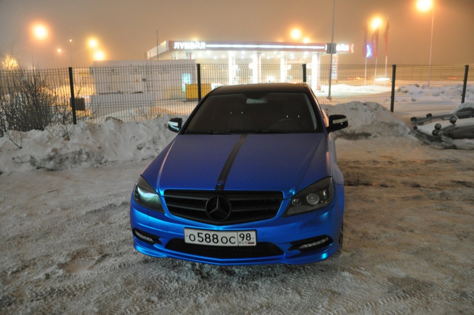 Мерседес w204 синий