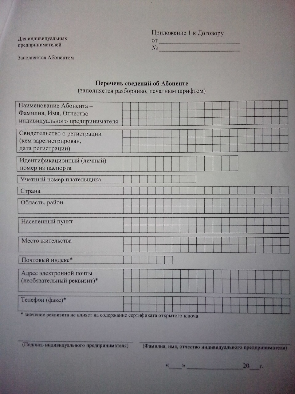 Перечень сведений о подписчике образец заполнения. Перечень сведений о подписчике образец заполнения