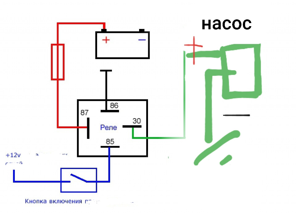 Схема подключения реле фар