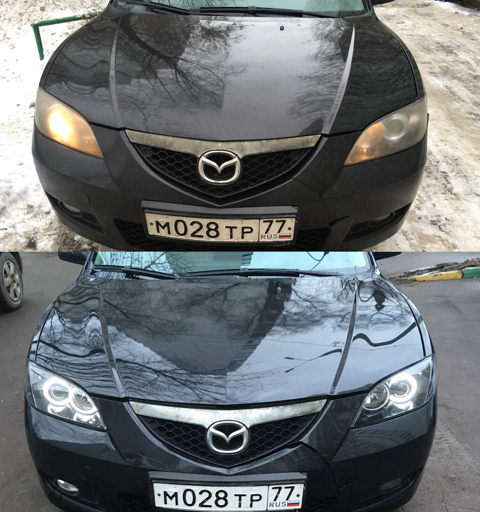 Восстановление оригинальных фар. Часть 2. Ретрофит — Mazda 3 (1G) BK, 2 л,  2008 года | стайлинг | DRIVE2