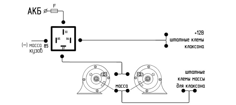 Схема подключения звукового сигнала уаз хантер