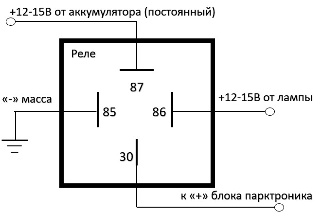 5 контактное реле поворотов схема