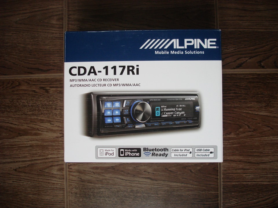 CD/MP3-ресивер с USB и поддержкой Bluetooth Alpine CDE-178BT