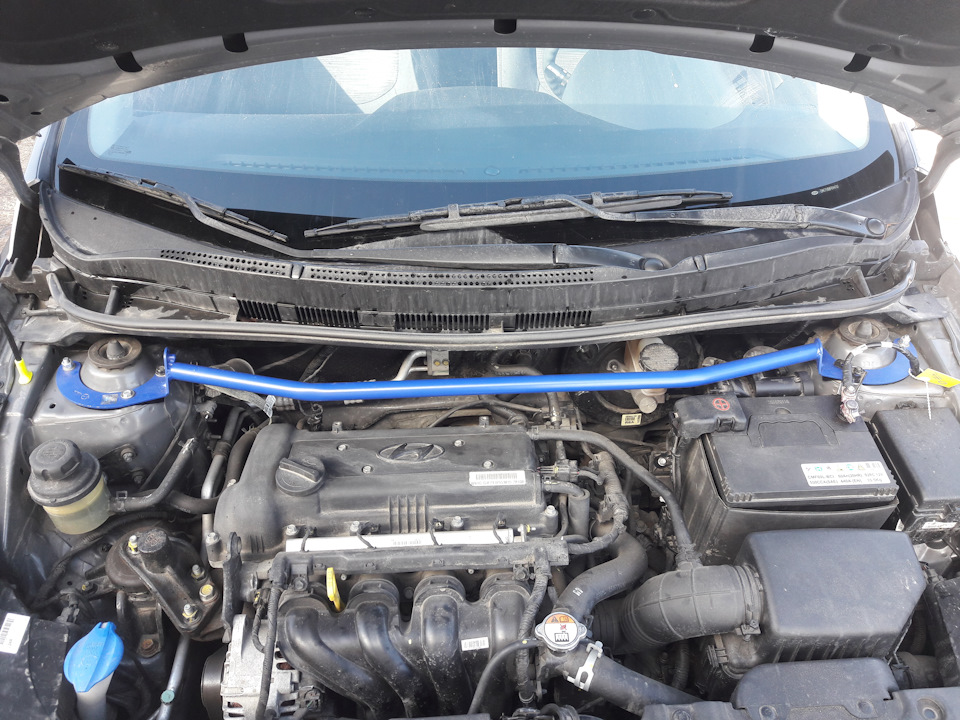 Распорка передних стоек "ТехноМастер" — Hyundai Solaris Hatchback, 1,6 ...