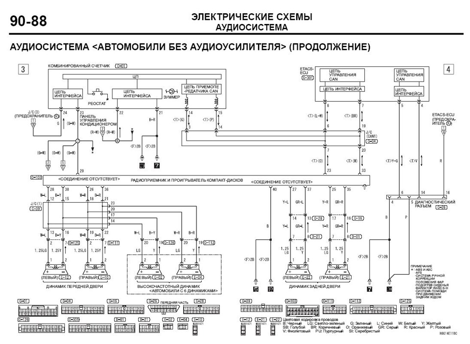 Схема электропроводки лансер 10