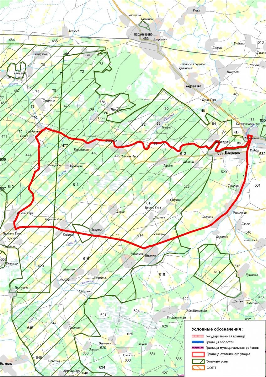 Карта охотничьих угодий псковской области карта