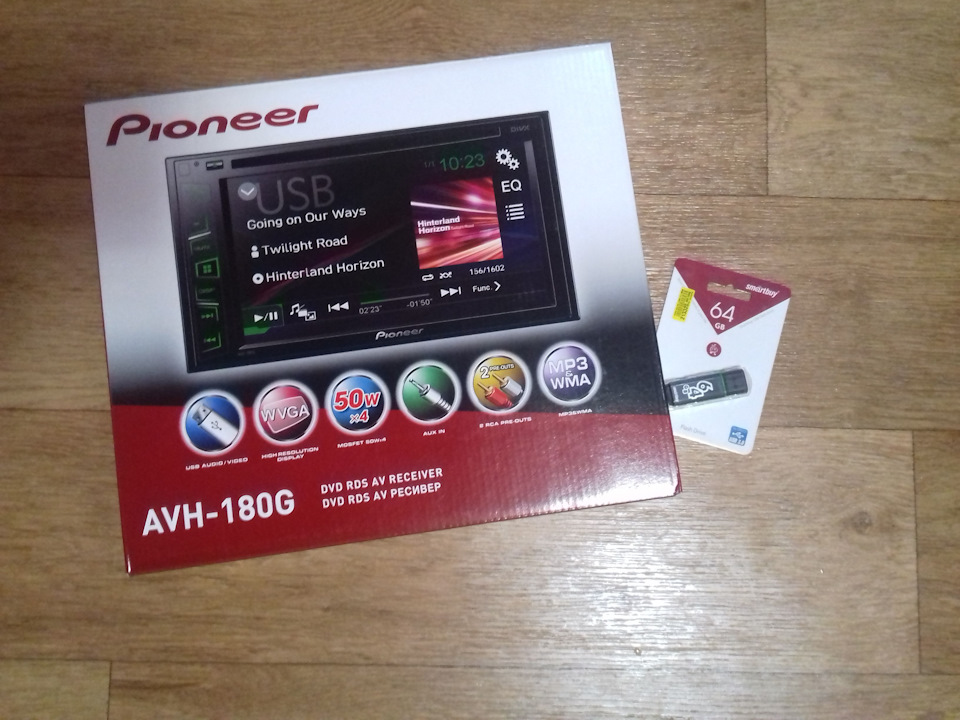 Автомобильная магнитола с DVD + монитор Pioneer AVH-180G + РАМКА ПОД ...