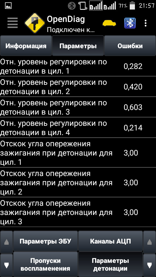 Отскок при детонации. Отскок при детонации. Отскок при детонации. Угол зажигания на холостом ходу. Величина отскока уоз при детонации 3.