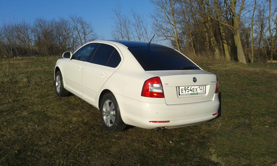 Перетянул крышу плёнкой черный глянец. — Skoda Octavia A5 Mk2, 1,8 л ...