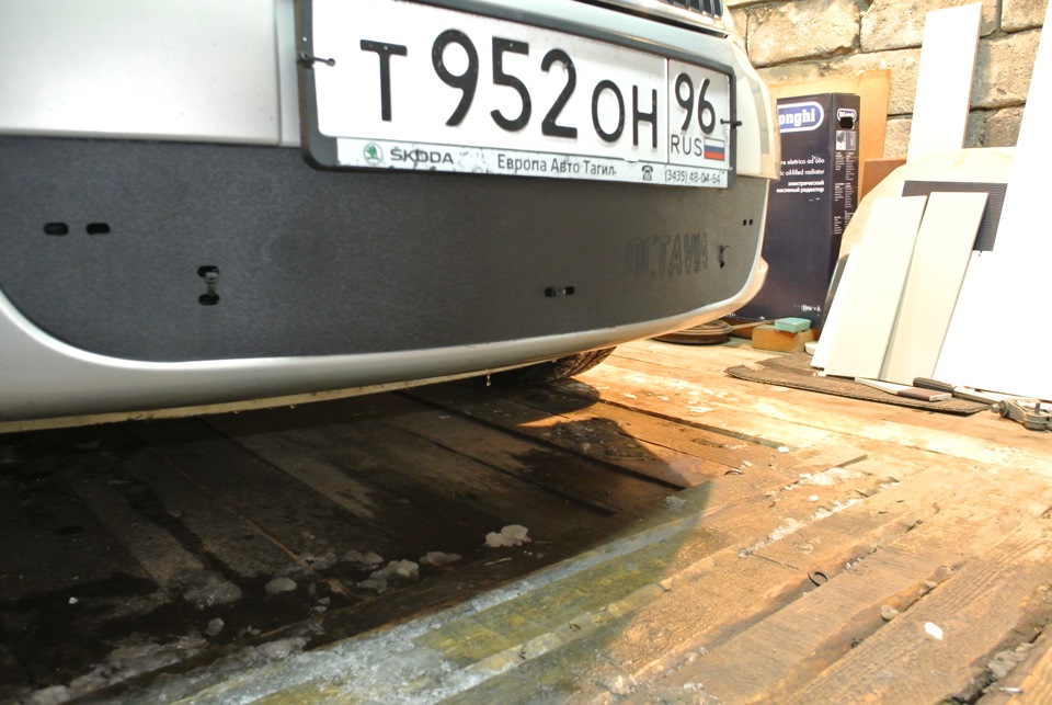 Накладка на морду или минимум колхоза — Skoda Octavia A5 Mk2, 1,6 л ...
