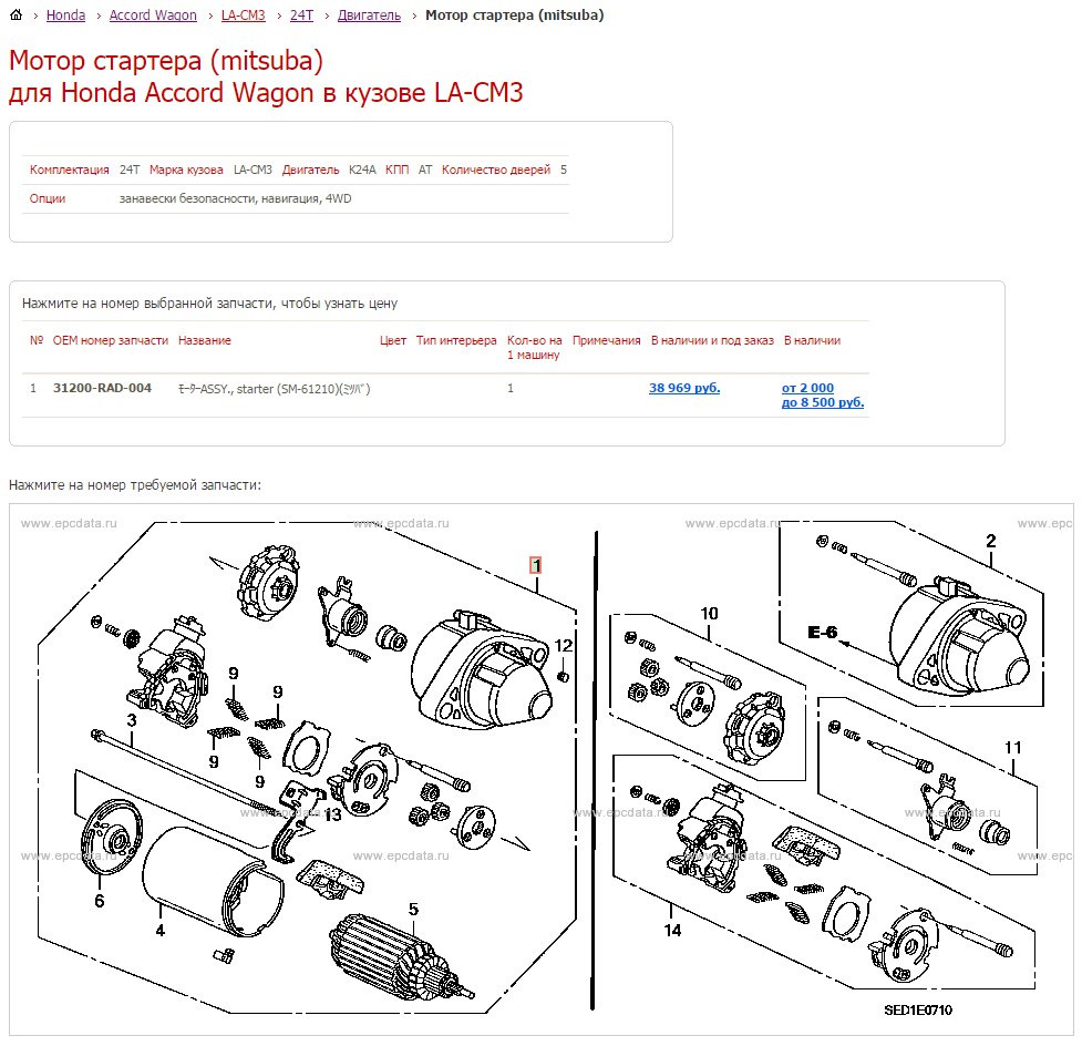 Проверка стартера хонда аккорд