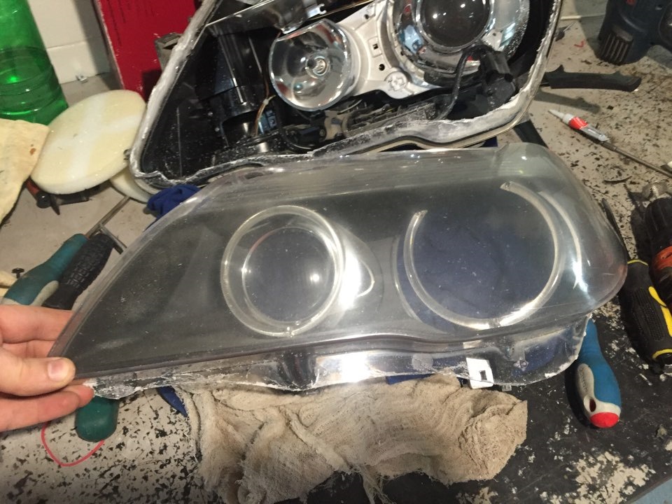 Реставрация фары. — BMW 7 series (E65/E66), 4 л, 2006 года | визит на ...