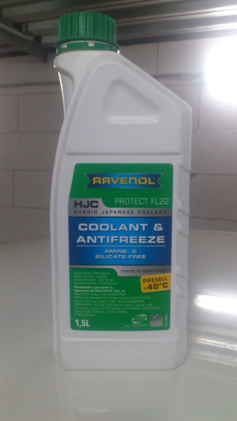 141012315001999 Антифриз RAVENOL HJC Protect FL22 Premix -40C (готовый ...