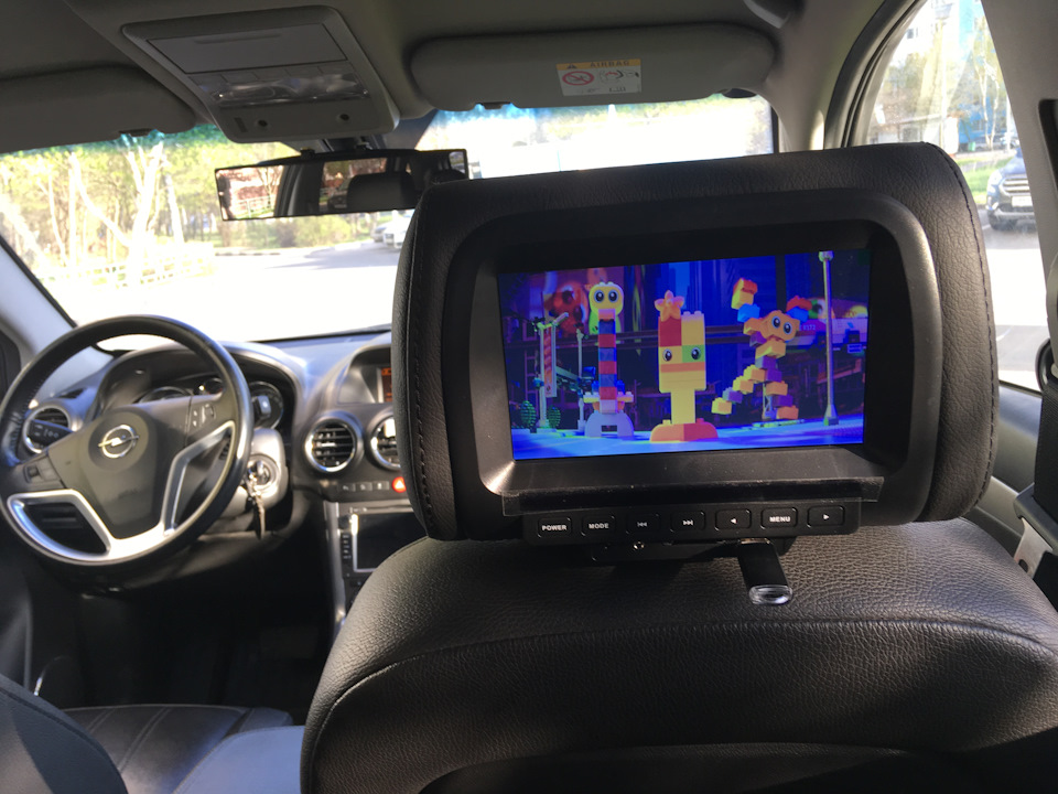 Подголовники с мониторами — Opel Antara, 2,4 л, 2014 года | аксессуары ...