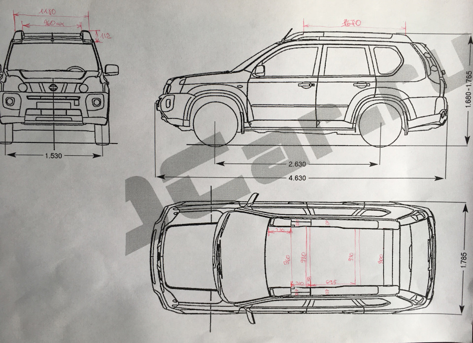 Габариты x trail t31