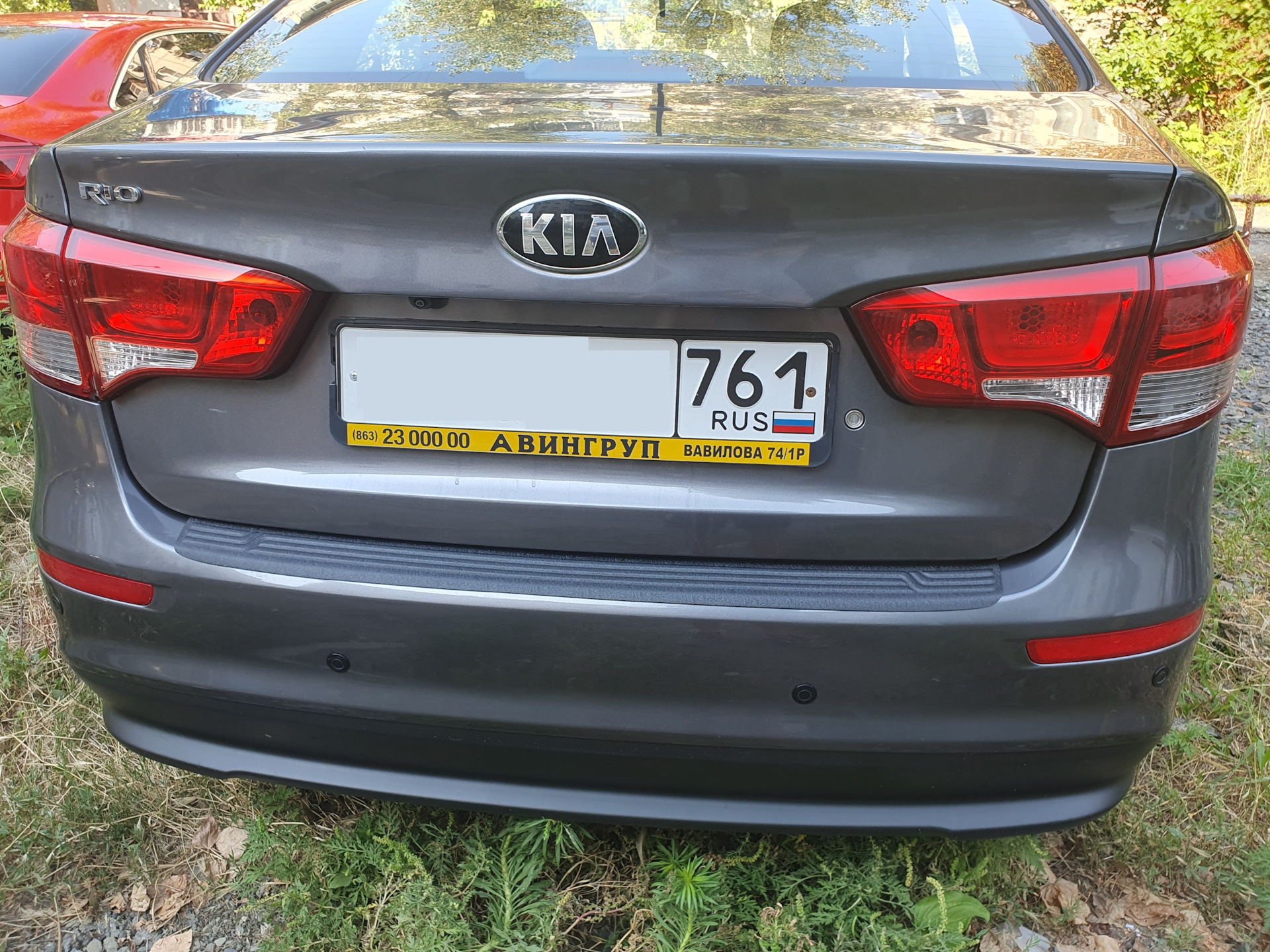 Накладка на задний бампер Русская Артель — KIA Rio (3G), 1,6 л, 2017 ...