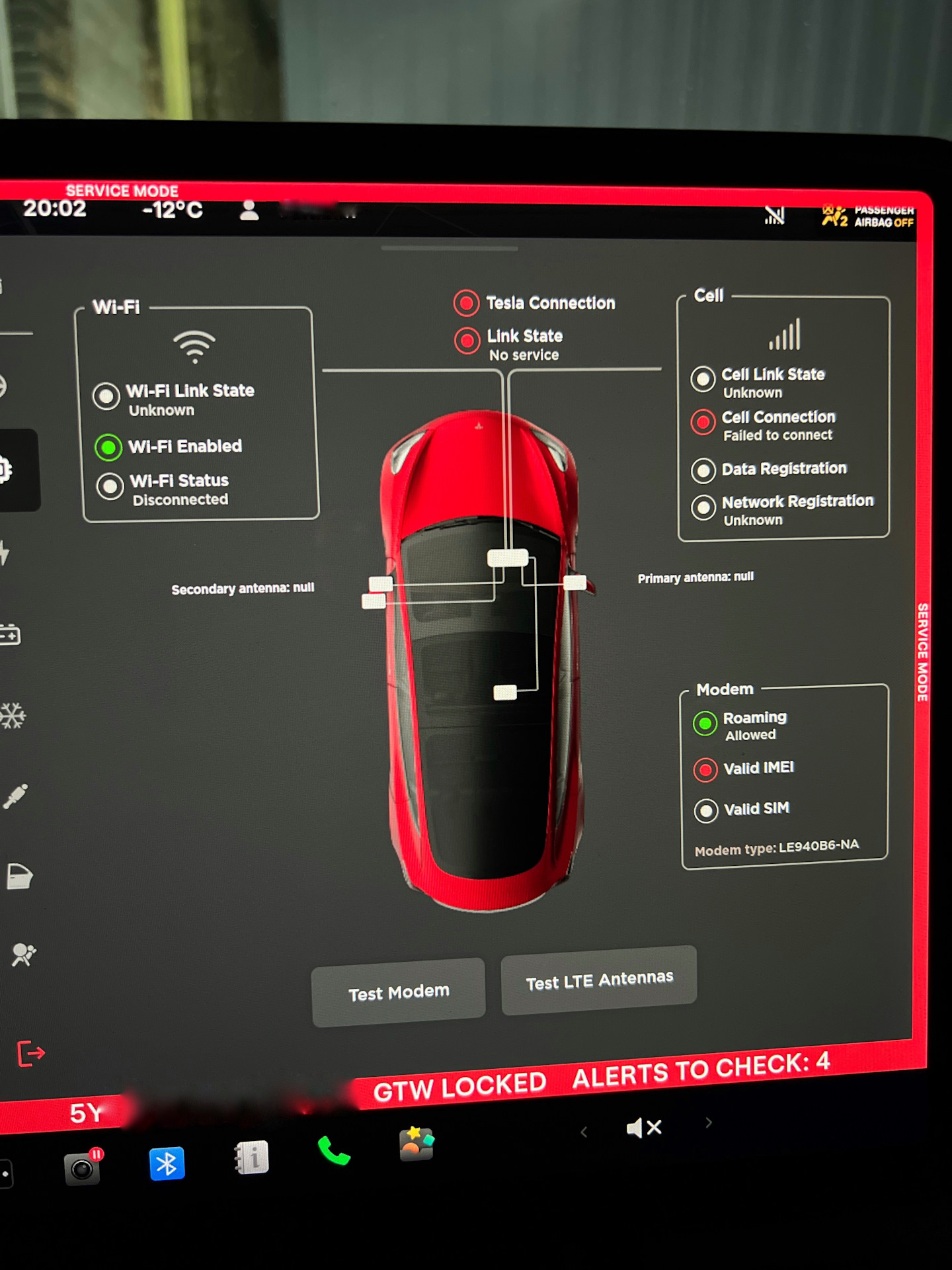 Перестал работать LTE (часть 1) — Tesla Model 3, 2019 года | поломка |  DRIVE2