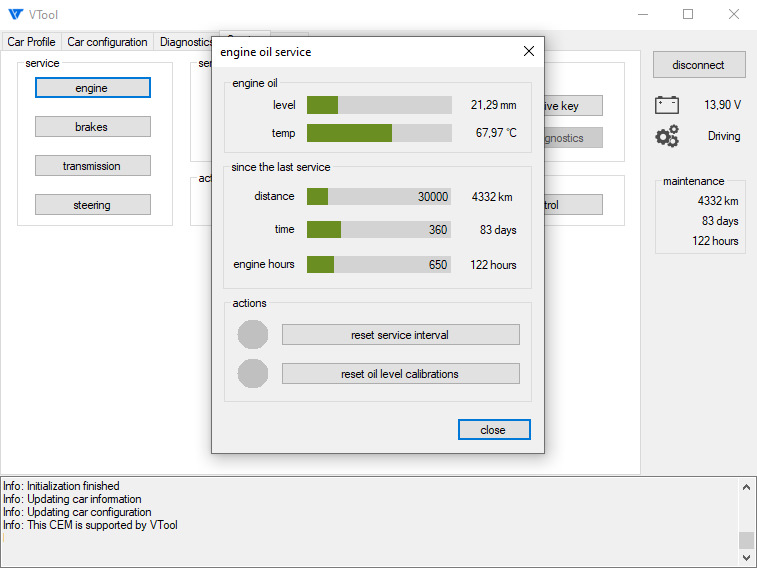 сброс сервисного интервала и калибровки уровня масла — Volvo XC90 (2G)