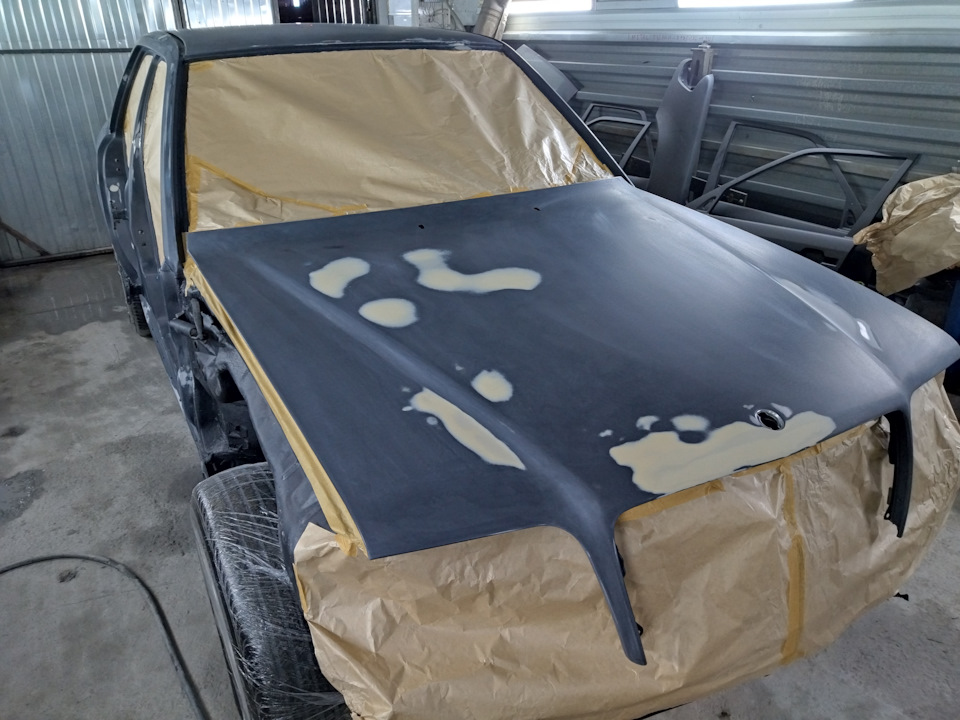 Мерседес 124 замена кузовных деталей вокруг мотора и крыши. Часть2 ...