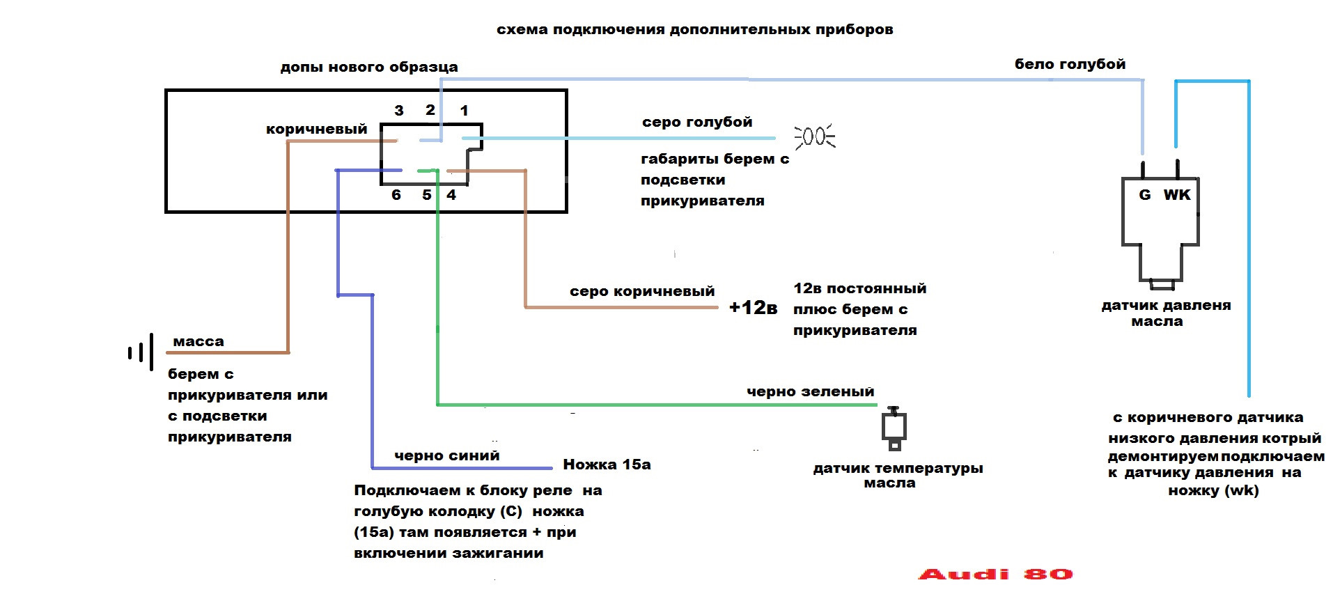 Подключение датчика давления