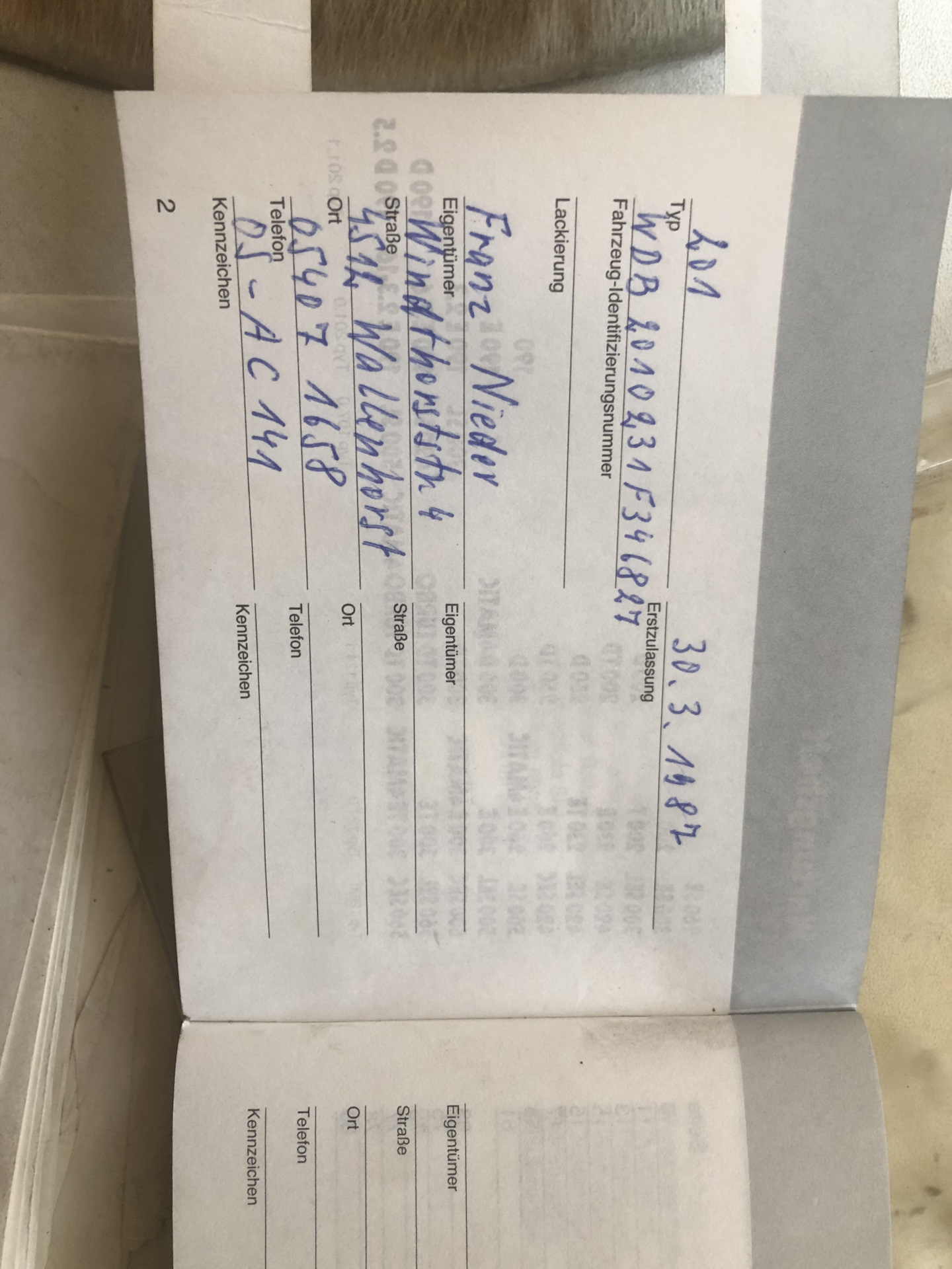 Инструкция к машине 1987года. Удача! — Mercedes-Benz 190 (W201), 2,5 л ...