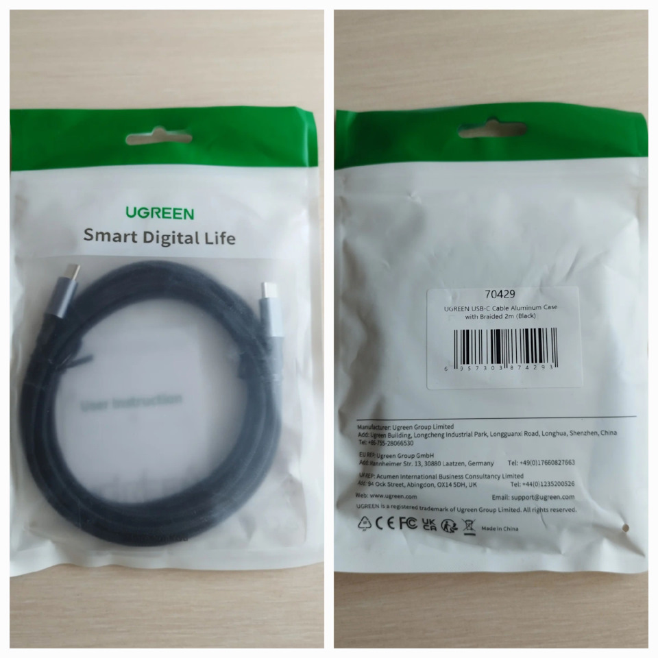 Зарядное устройство UGREEN USB Type-C на 100 Вт — DRIVE2