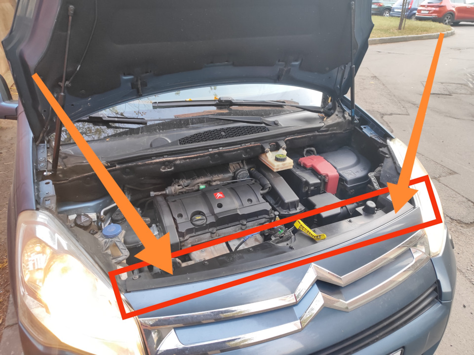 ⚒№ 53. — подкапотный уплотнитель. — Citroen Berlingo (2G), 1,6 л, 2008 ...