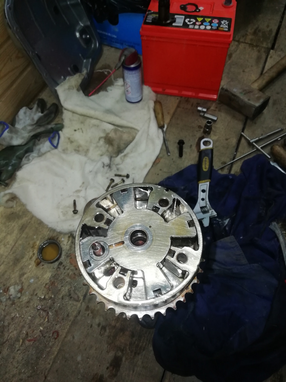 Чистка муфты распредвала. — Toyota Harrier (1G), 2,4 л, 2001 года ...