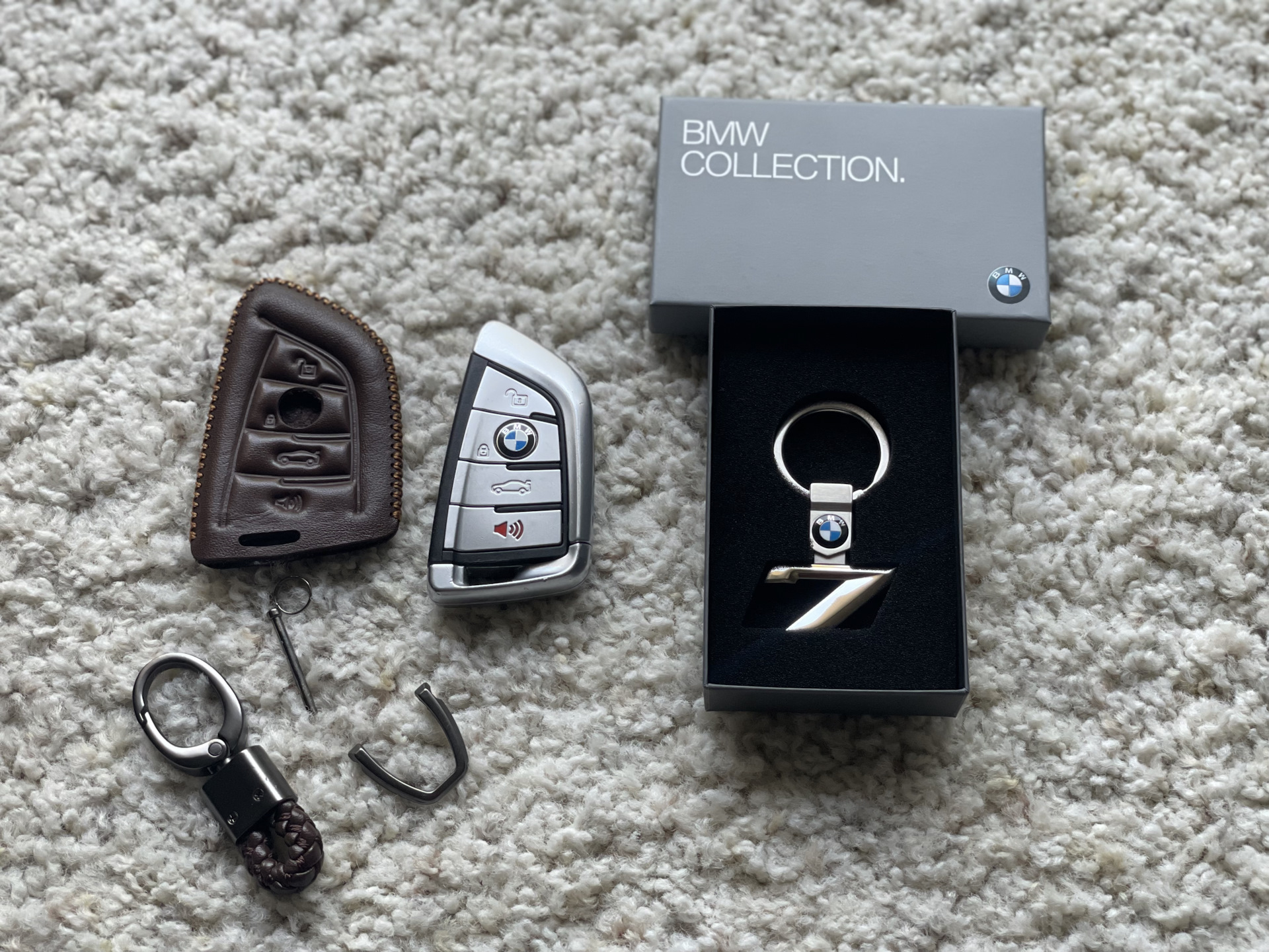 Чехол для ключа + брелок 7 series. — BMW 7 series (G11/G12), 4,4 л ...