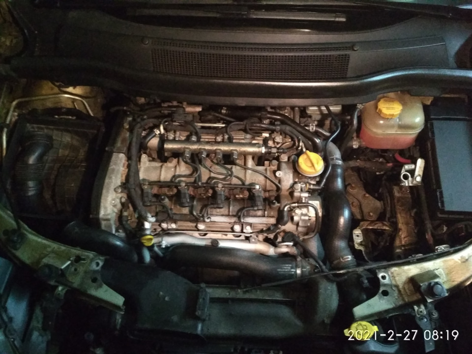 Замена радиатора охлаждения, zafira B, 1.9 CDTI, 150 л.с. — Opel Zafira