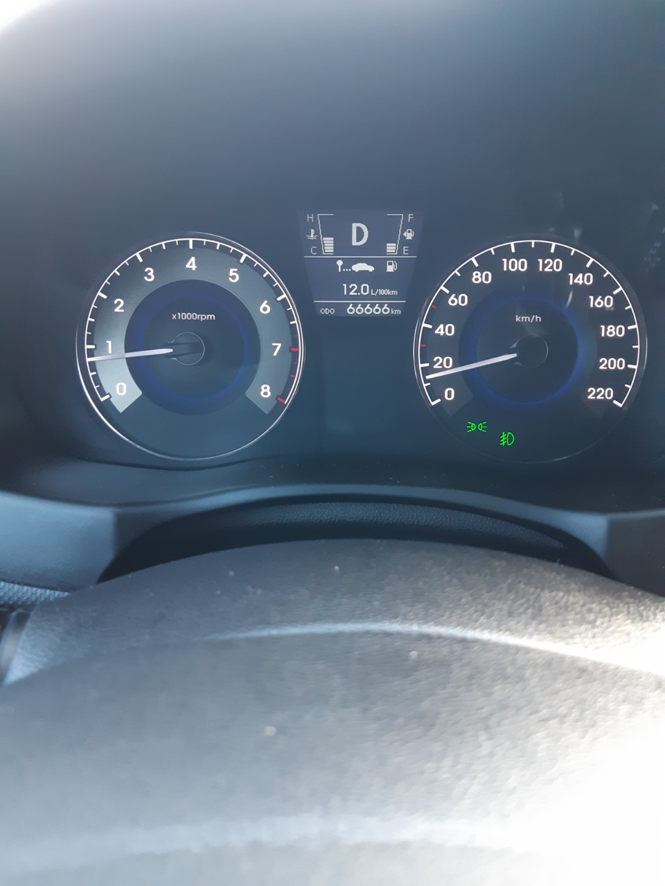 66666 км, расход топлива зима, город — Hyundai Solaris, 1,4 л, 2012 ...