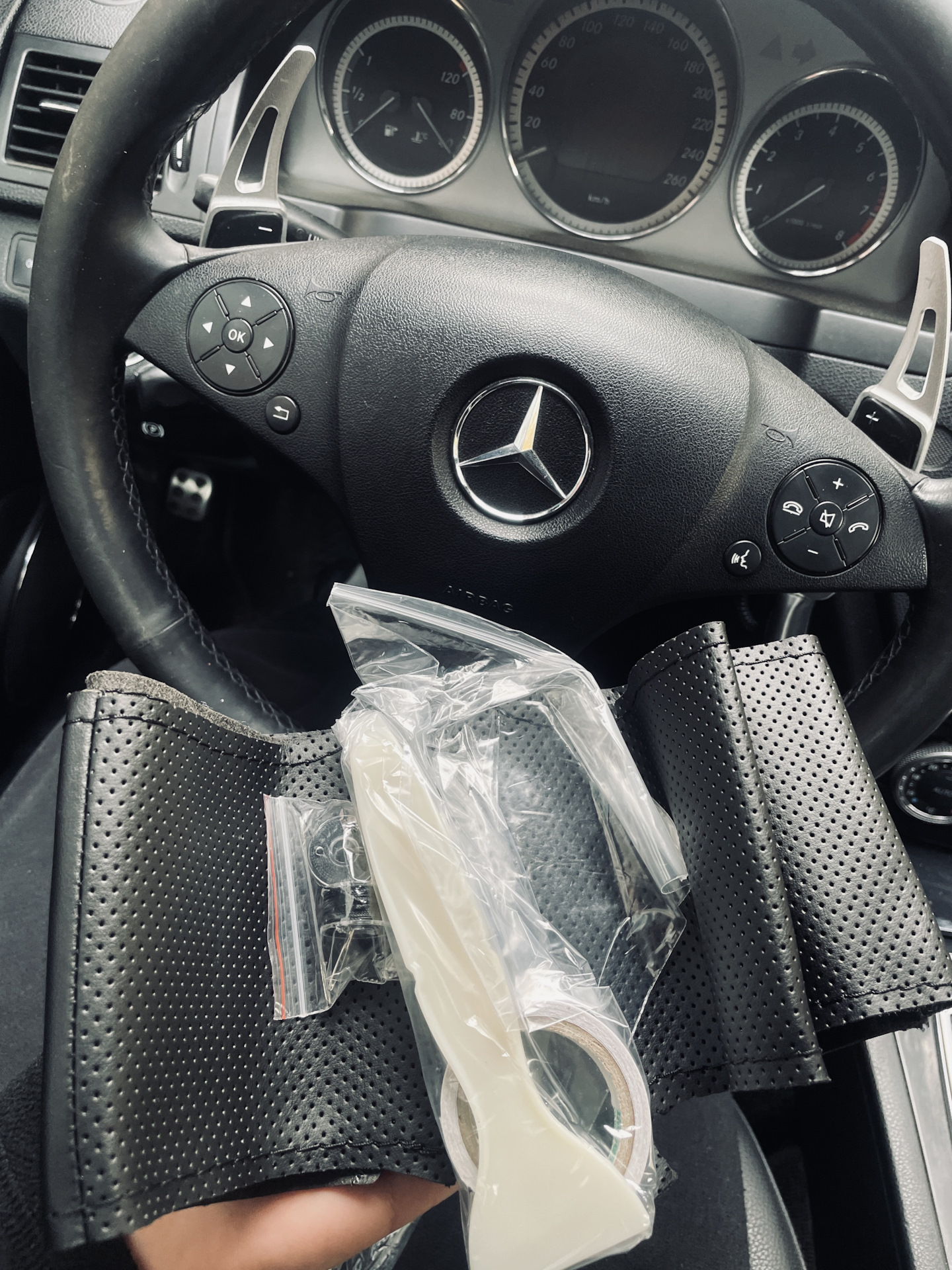 Перешил руль🔥🙌🏻 — Mercedes-Benz C-class (W204), 1,8 л, 2011 года ...