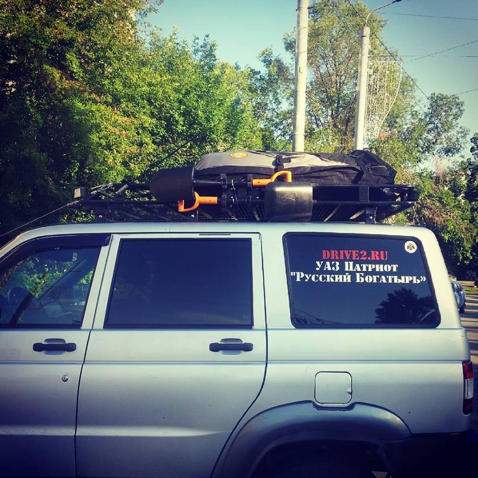 Тест водонепроницаемой сумки багажника 4x4TLV — УАЗ Patriot, 2,7 л ...